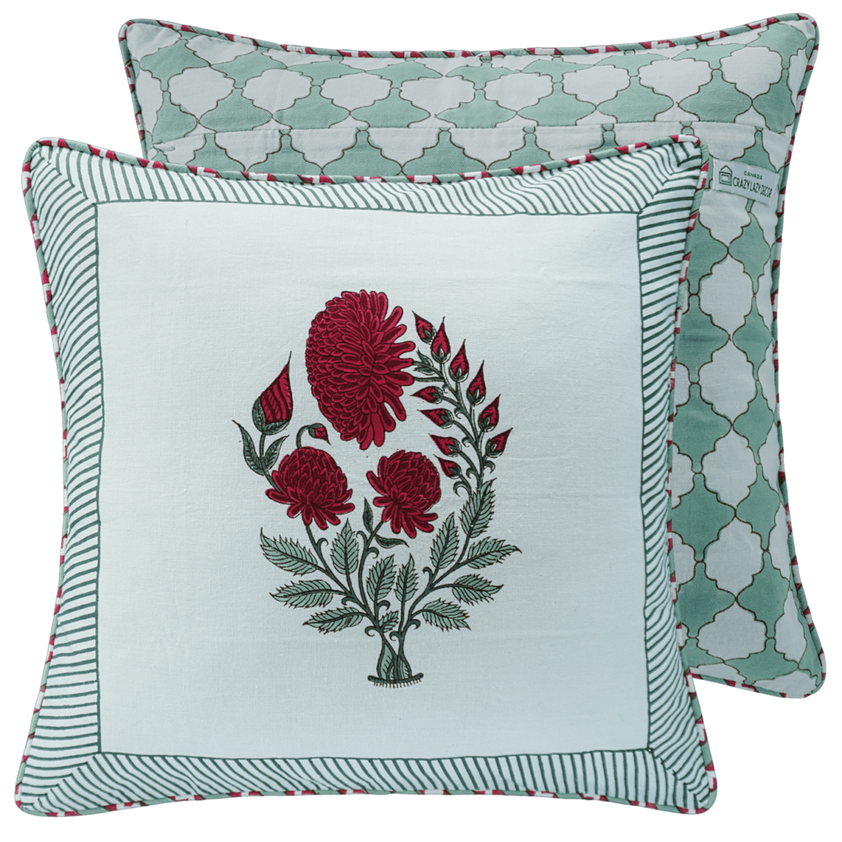 Maroon-red-multicolor-printed-cotton-throw-pillow