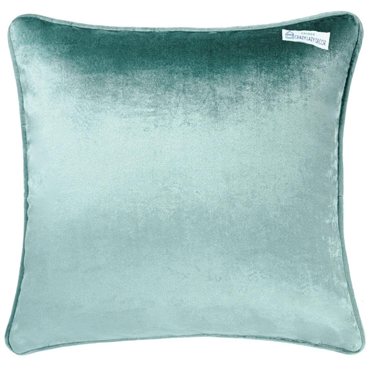 Aqua plain velvet cushion throw covers