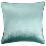 Aqua plain velvet cushion throw covers