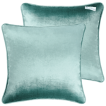 Aqua plain velvet cushion throw covers