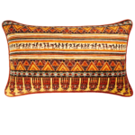 Printed linen lumbar pillow cover