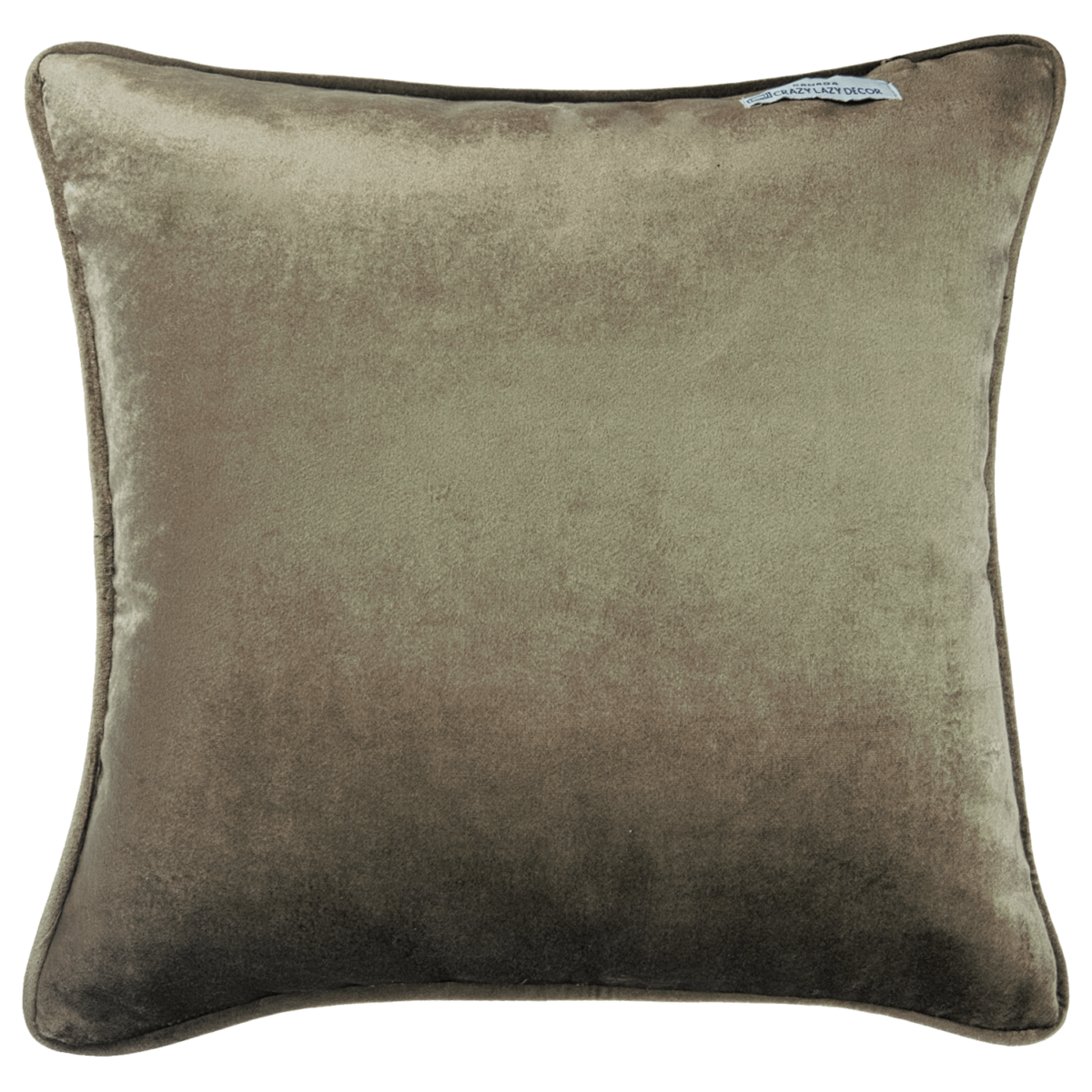 Aqua copper printed velvet decorative pillow cover