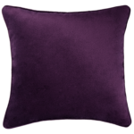 Plum burgundy velvet plain cushion covers throw
