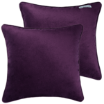 Plum burgundy velvet plain cushion covers throw