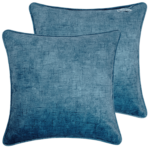 indigo, denim velvet plain throw pillow covers