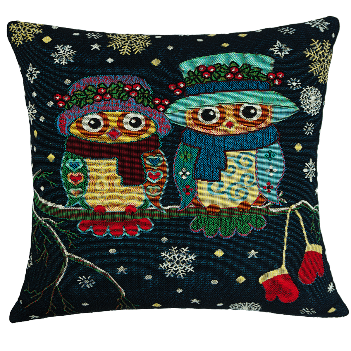 Owls decorative pillow 15" X15"
