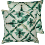 shibori seagreen printed decorative pillow cover 16 X 16