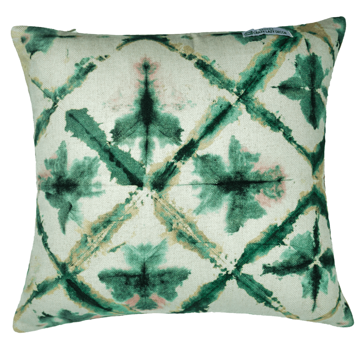 shibori seagreen printed decorative pillow cover 16 X 16