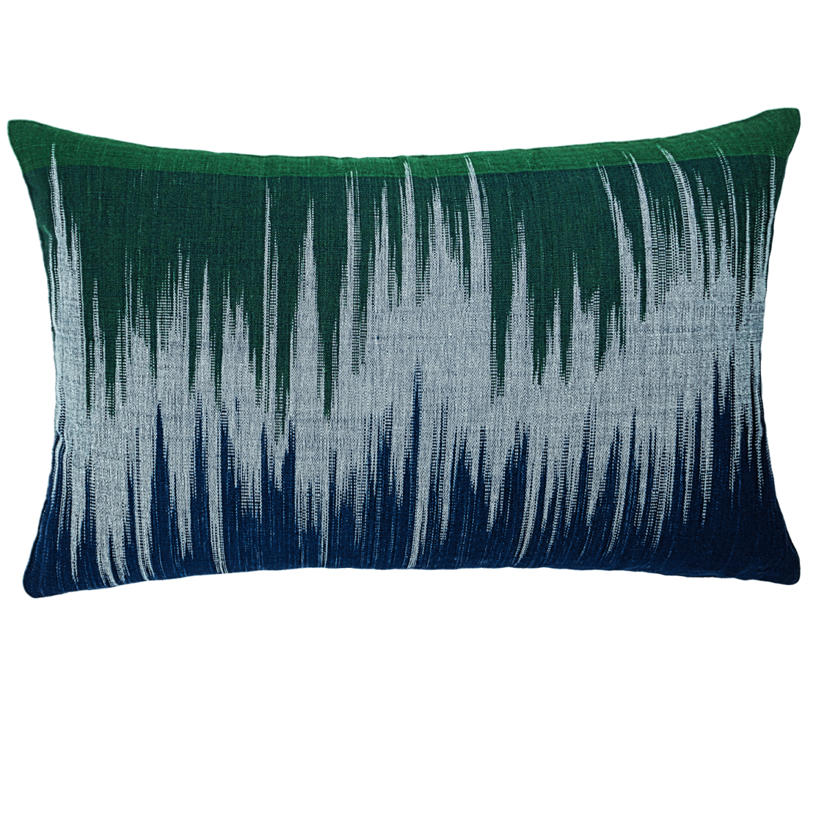 ikat cotton lumbar decorative pillow