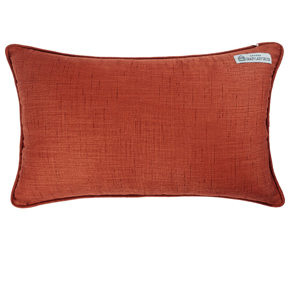 Printed linen lumbar pillow cover