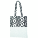 football geometric white tote bag