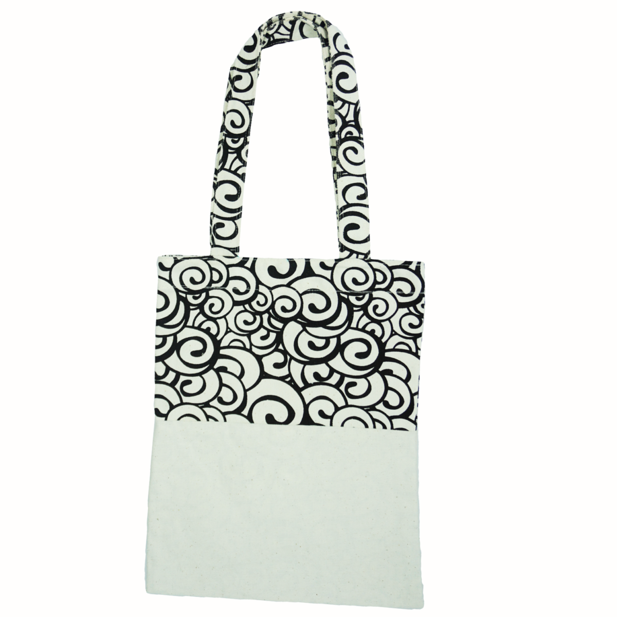 confidence white black tote bag