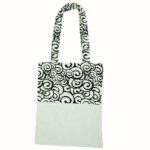 confidence white black tote bag