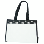 Bird white black tote bag