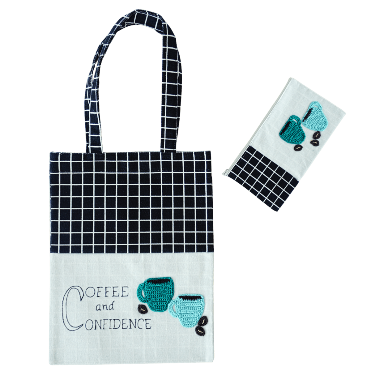 Coffee cups tote bag