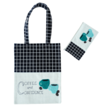 Coffee cups tote bag