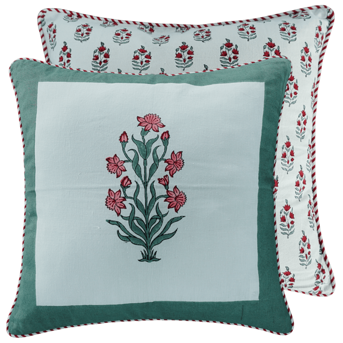 wildflower-printed-decorative-pillow-18' x 18"