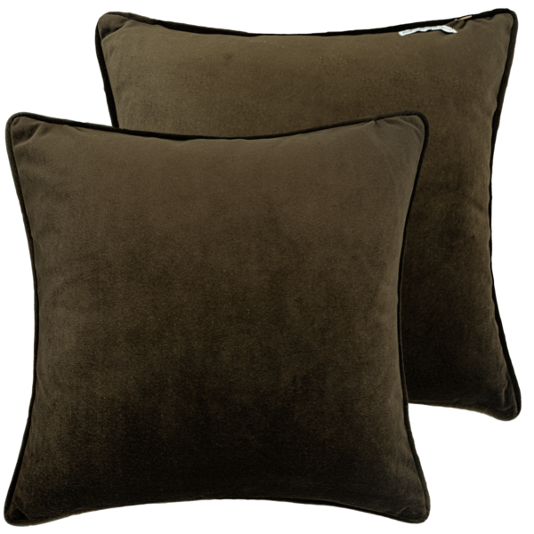 bark plain velvet throw pillow cover