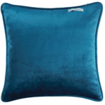 cyan plain velvet throw pillow cover