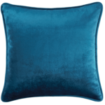 cyan plain velvet throw pillow cover