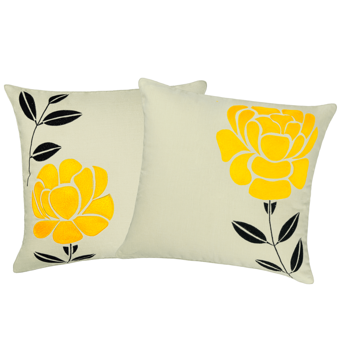 yellow decorative pillow 16" X 16"