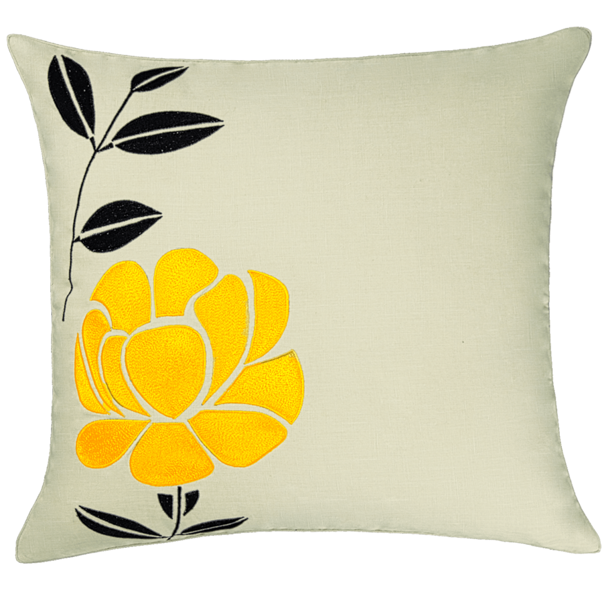 yellow decorative pillow 16" X 16"