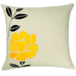 yellow decorative pillow 16" X 16"