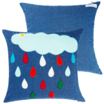 Raining cloud decorative kids pillow 16' 16"