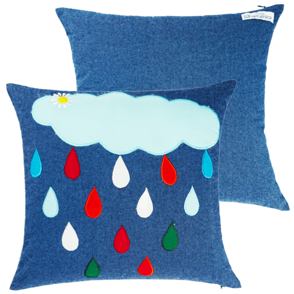 Raining cloud decorative kids pillow 16' 16"