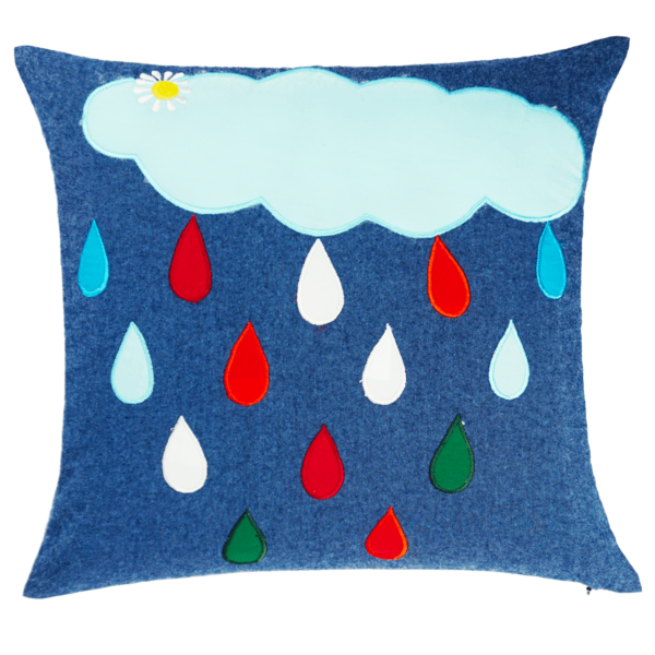 Raining cloud decorative kids pillow 16' 16"
