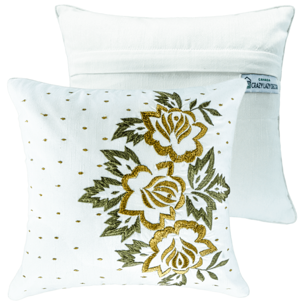 Silk decorative pillow 12" X 12"