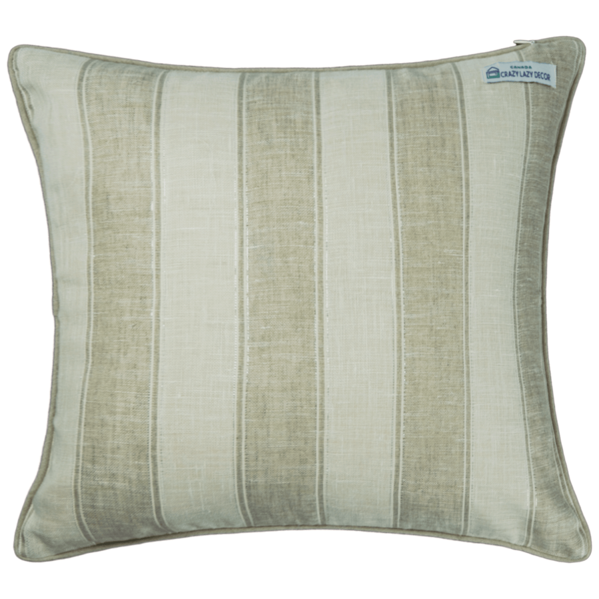 Silver linen decorative pillow 16" 16"