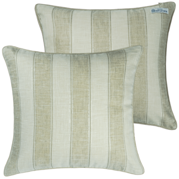 Silver linen decorative pillow 16" 16"
