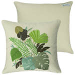 Fern decorative pillow linen 16" X 16"