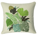 Fern decorative pillow linen 16" X 16"