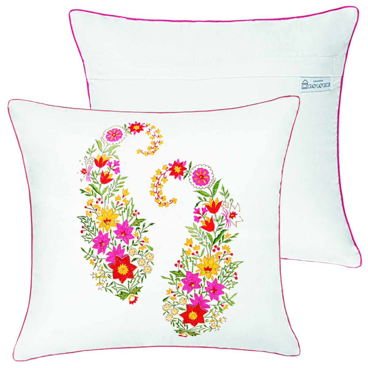Smiling decorative silk pillow throx 16" X 16"