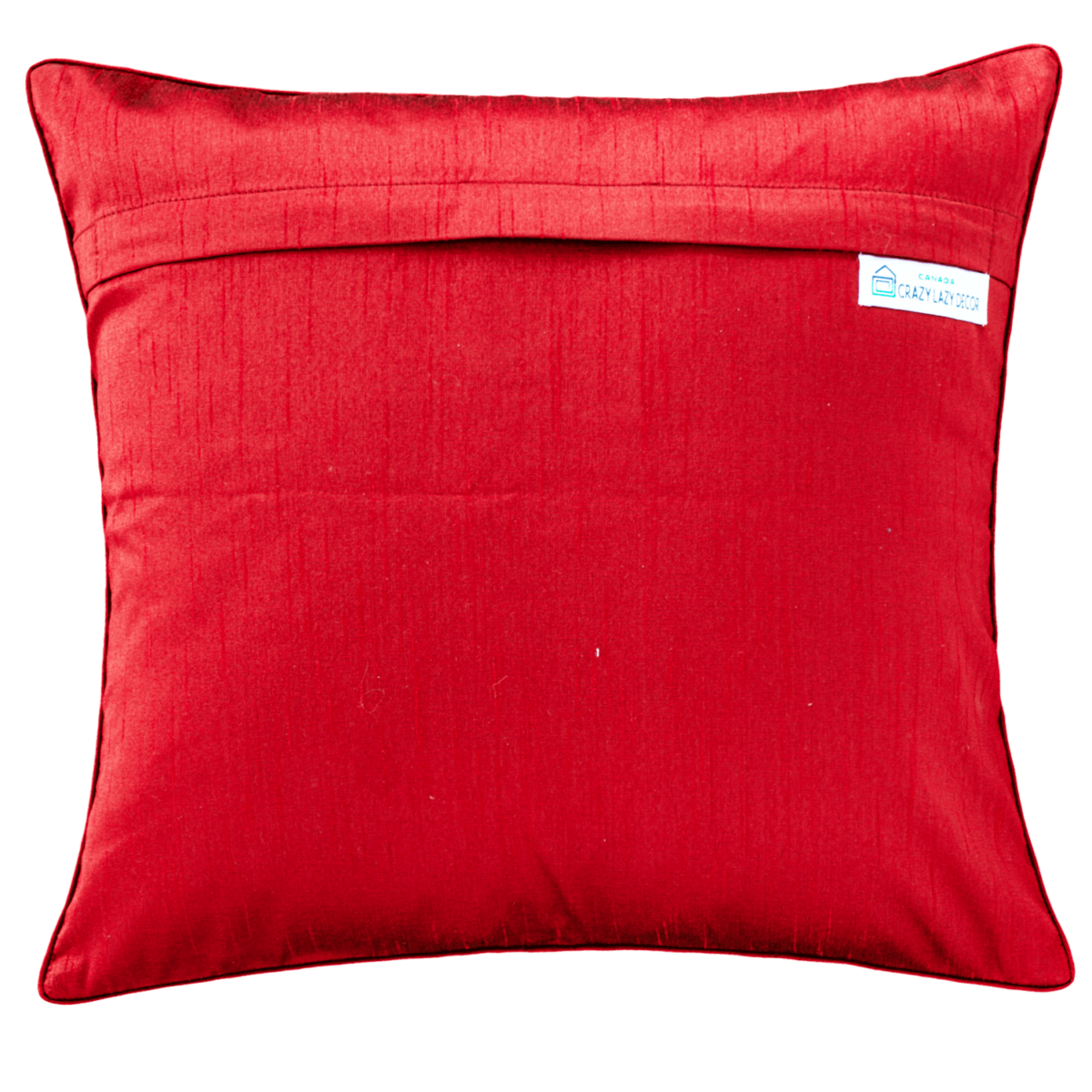 Maroon decorative silk pillow 16"X 16"