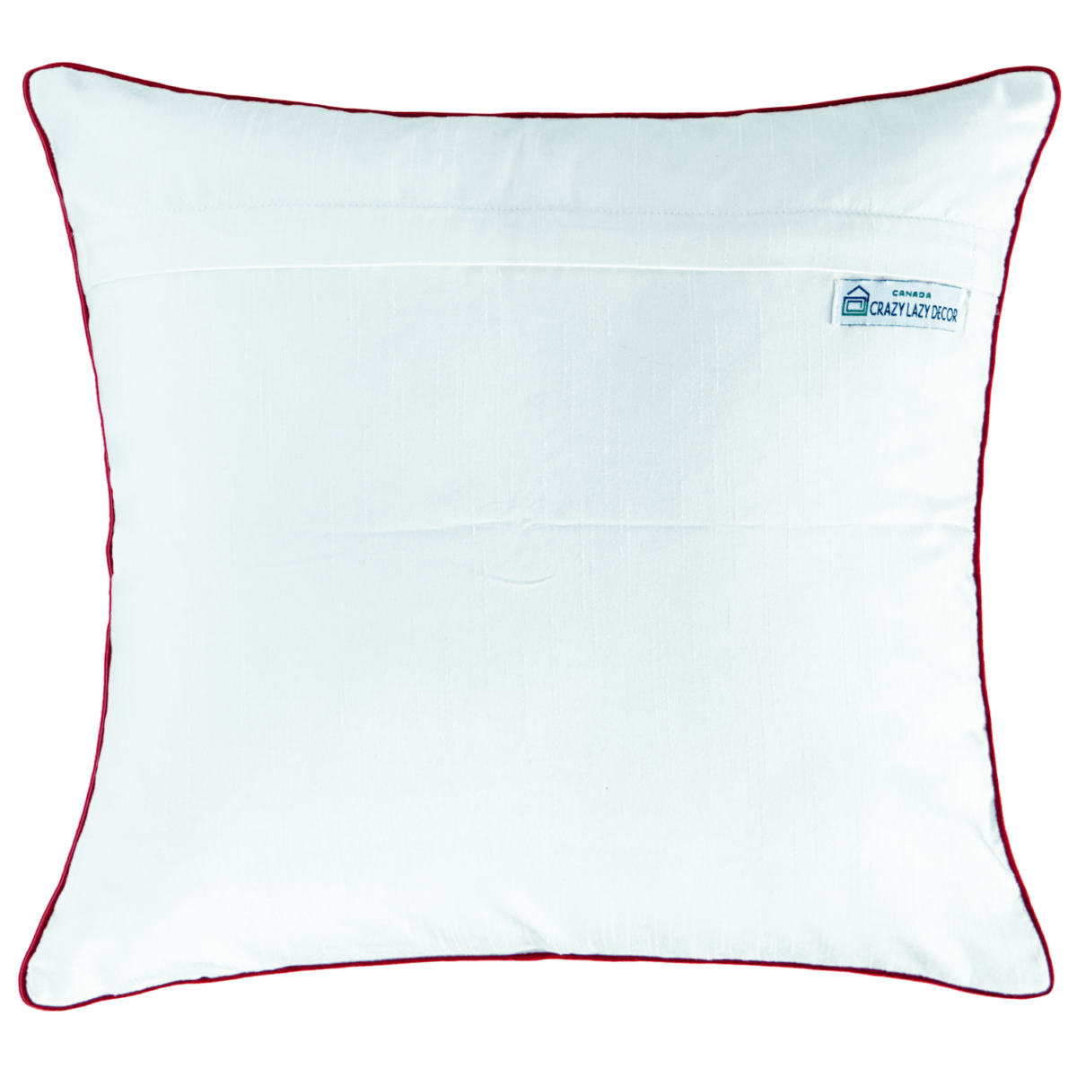 white decorative silk pillow 16"X 16"