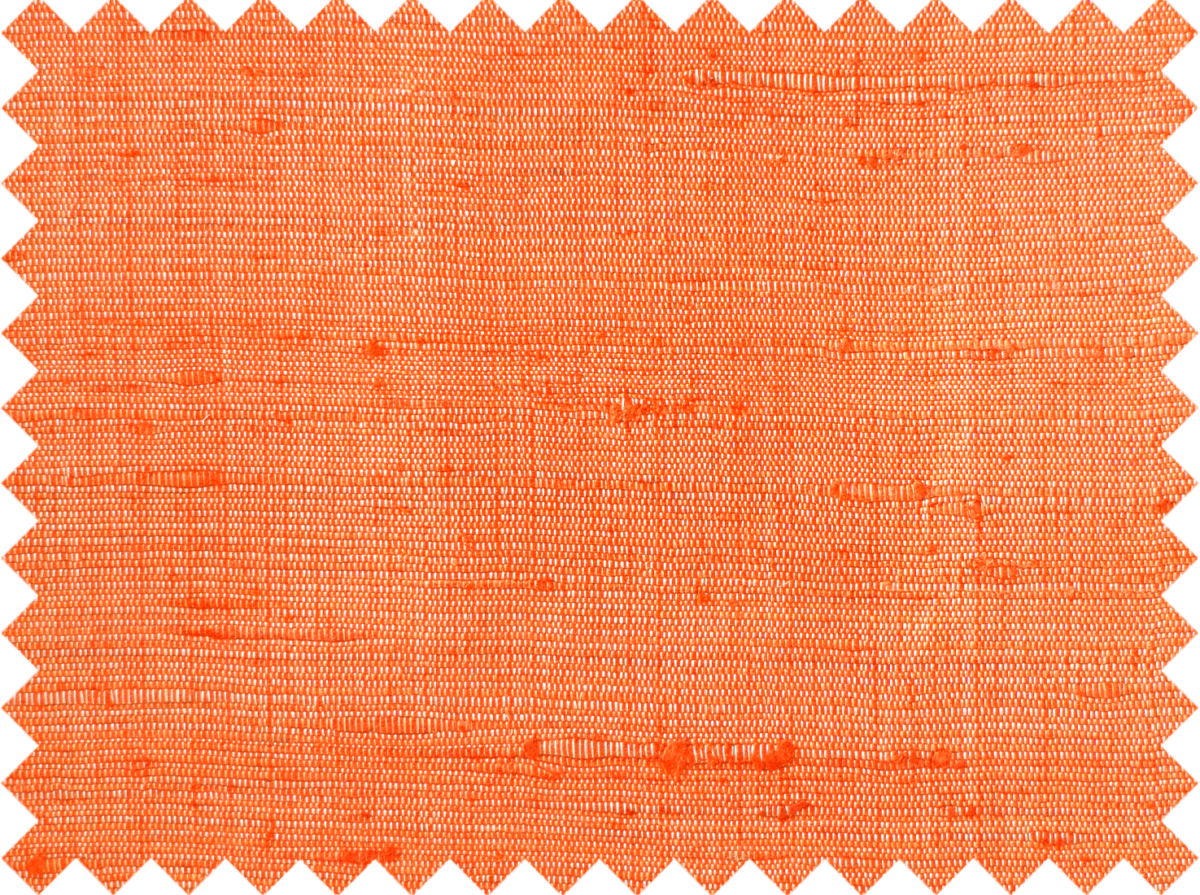 Melon orange-hand-woven-silk-upholstery-fabric